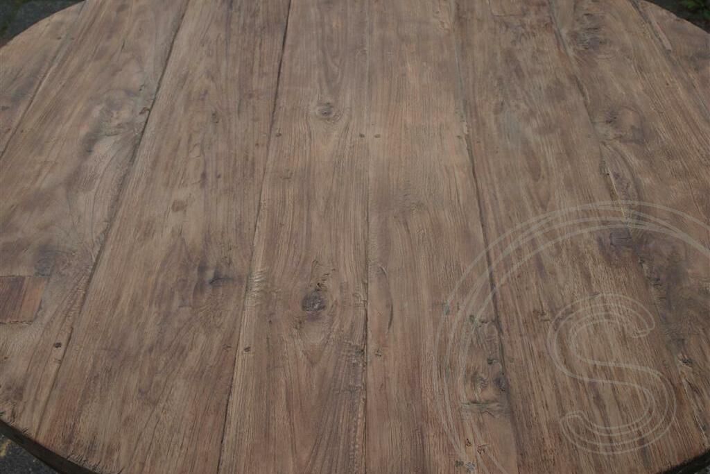 Teak Tisch rund Dingklik 140 + 6 Stühle