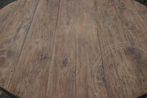 Teak Tisch rund Dingklik 140 + 6 Stühle