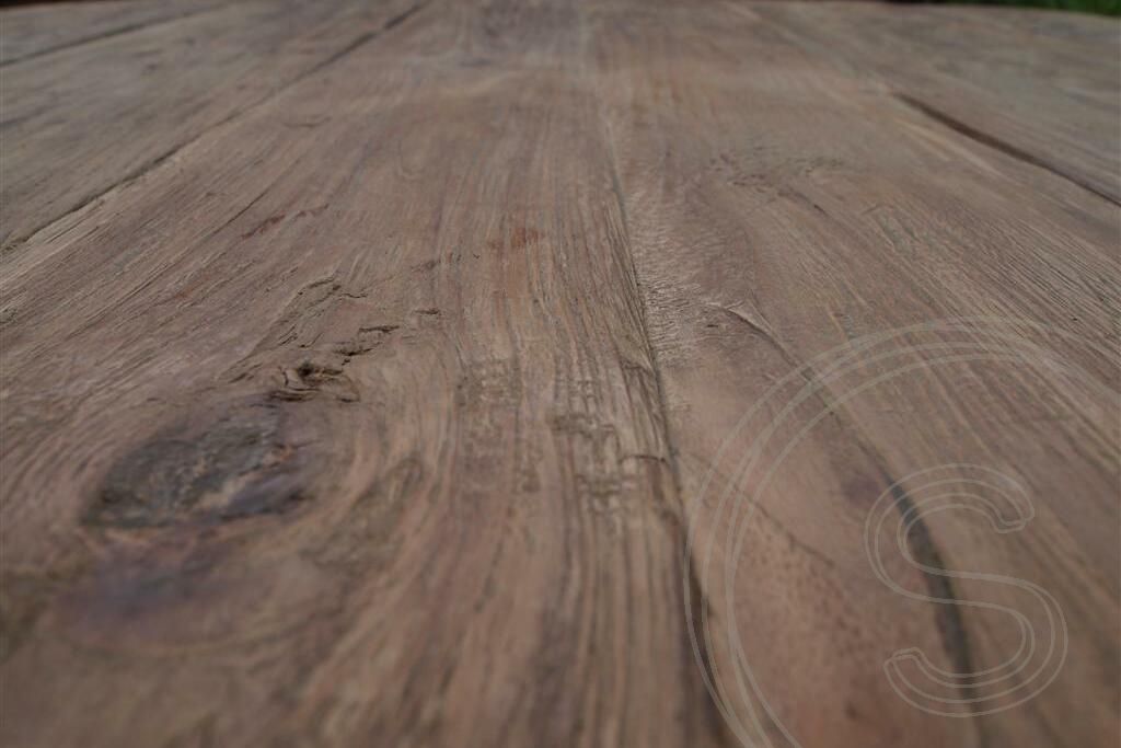 Teak Tisch rund Dingklik 140 + 6 Stühle