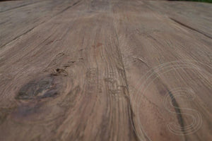 Teak Tisch rund Dingklik 140 + 6 Stühle