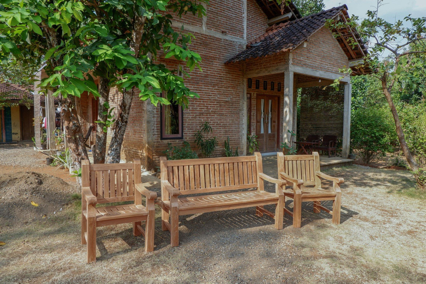 Teak Gartenbank Mammut