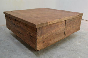 Teak Couchtisch Blok Rustikal