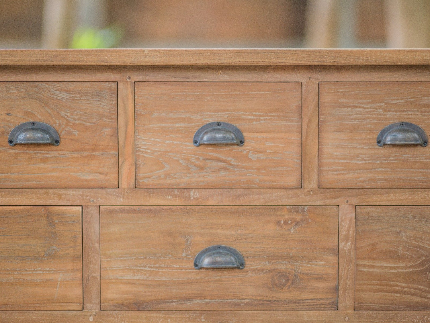 Teak dressoir 19 lades oud hout