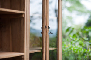 Teakholz Vitrineschrank