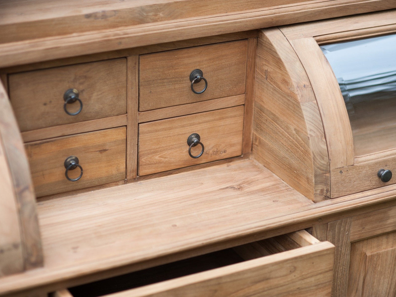 Teakholz Vitrineschrank