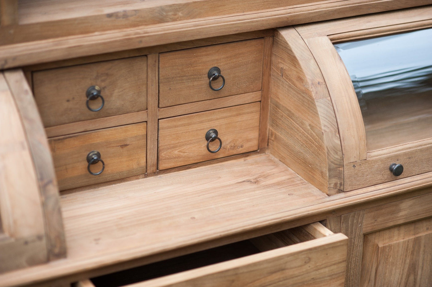 Teakholz Vitrineschrank