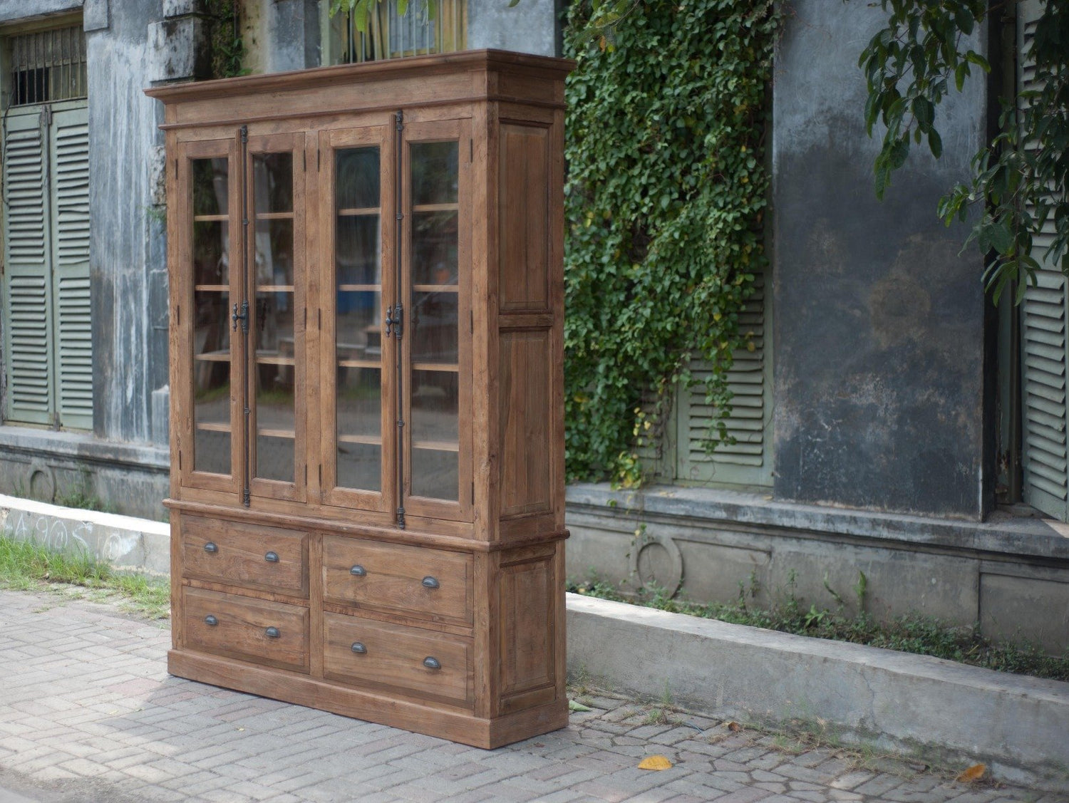 Teak Schrank Paris Rustikal