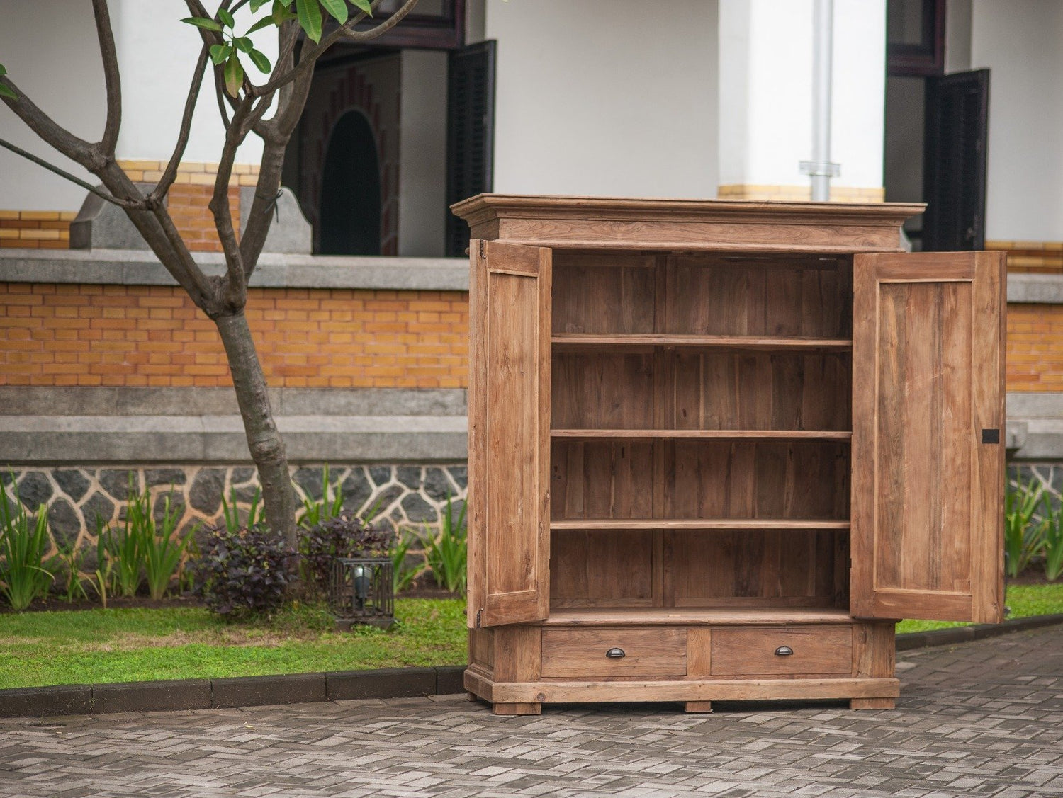 Teak kast 170cm oud hout XL