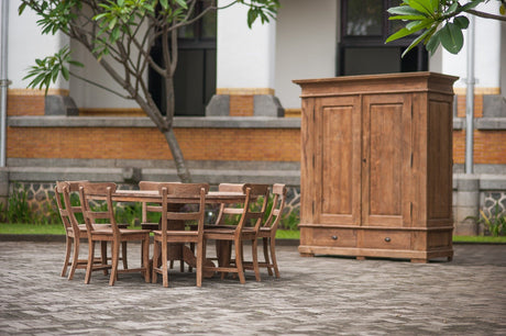 Teak Tisch Rund Rustikal