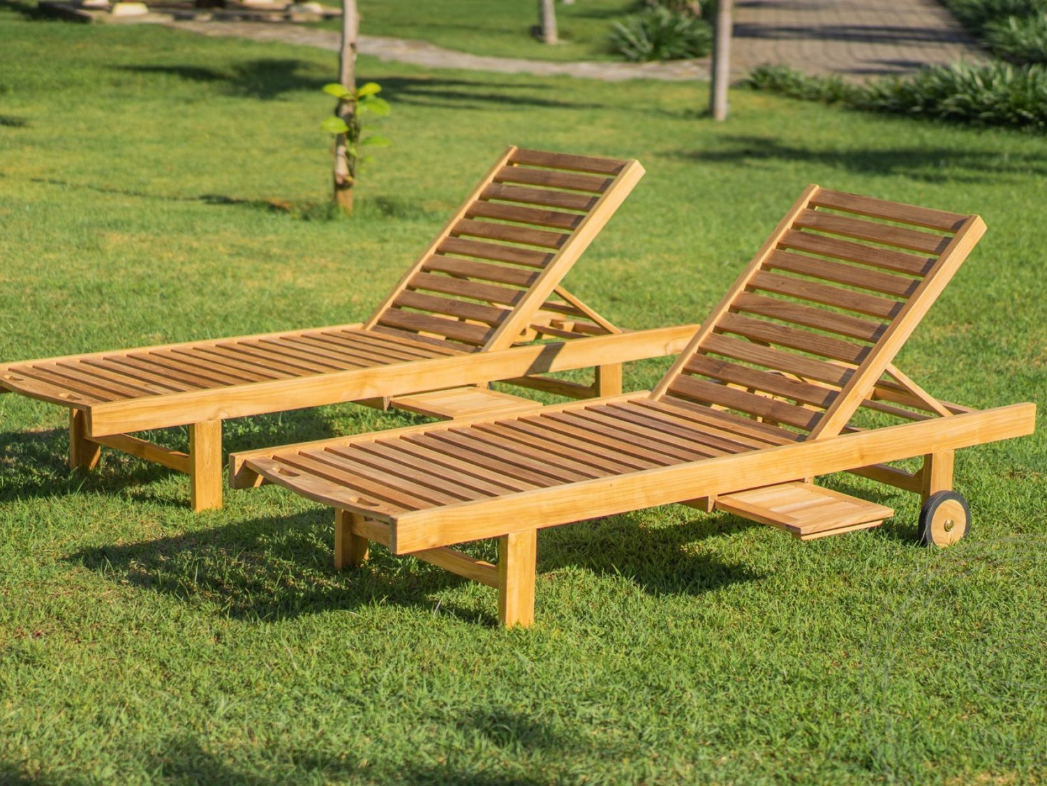 Teakholz Sonnenliege 2 x