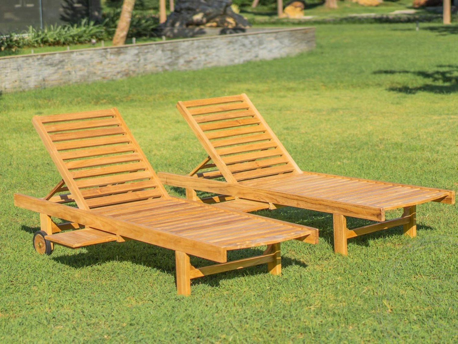 Teakholz Sonnenliege 2 x