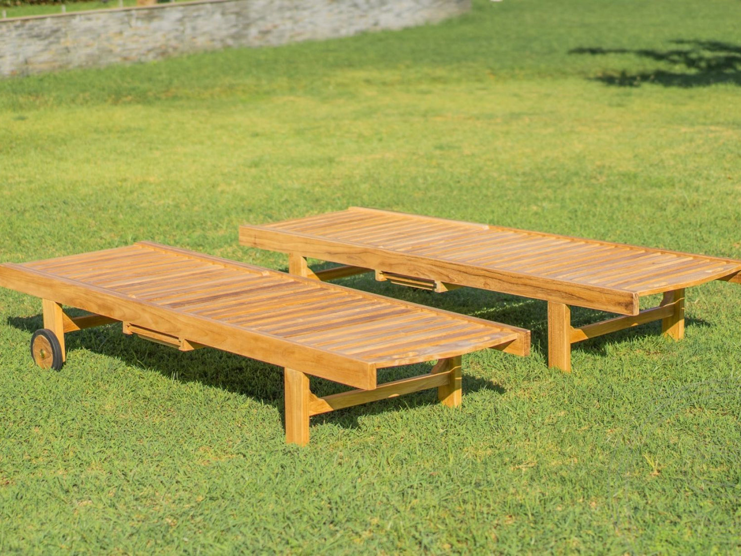 Teakholz Sonnenliege 2 x