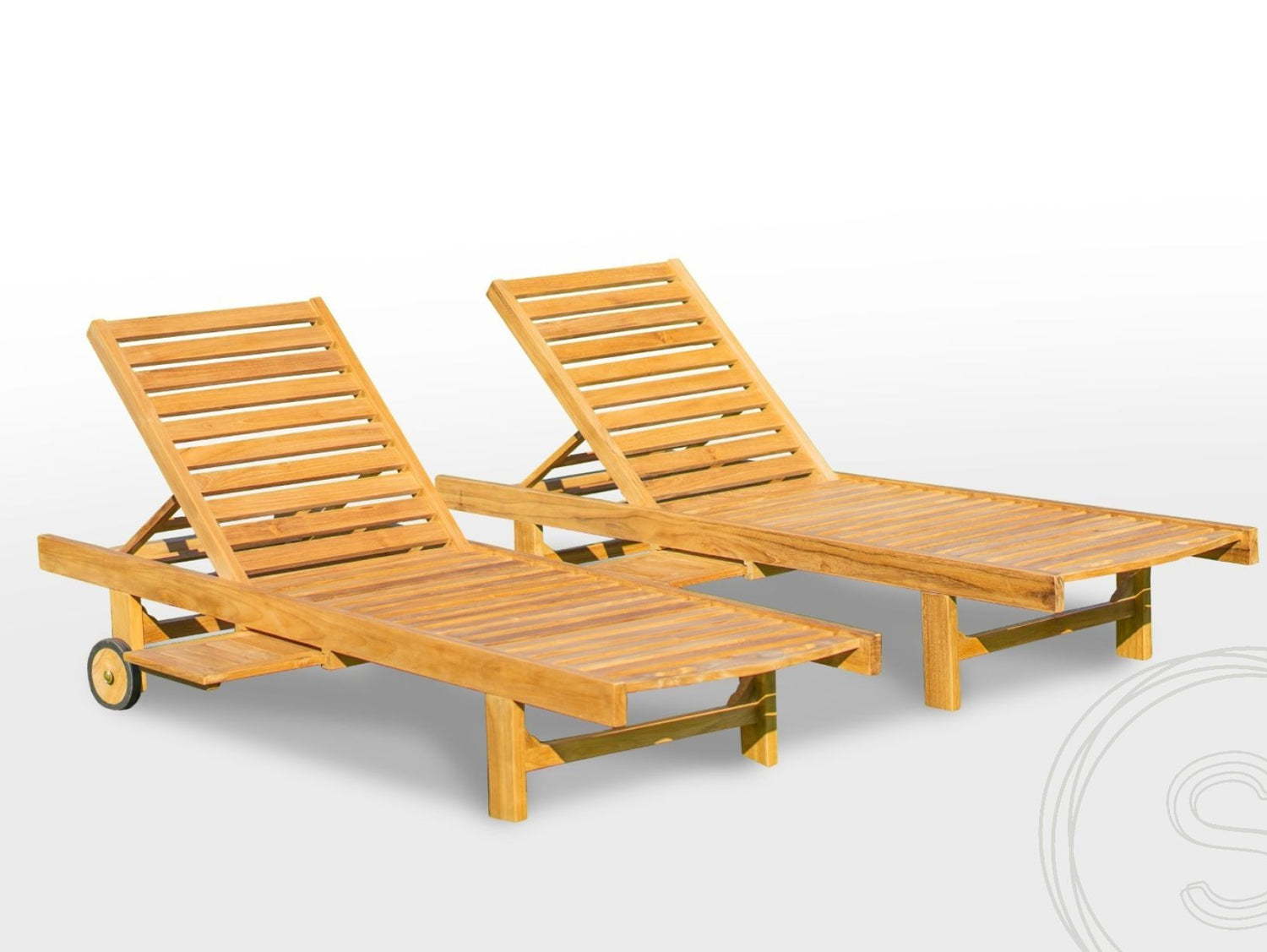 Teakholz Sonnenliege 2 x