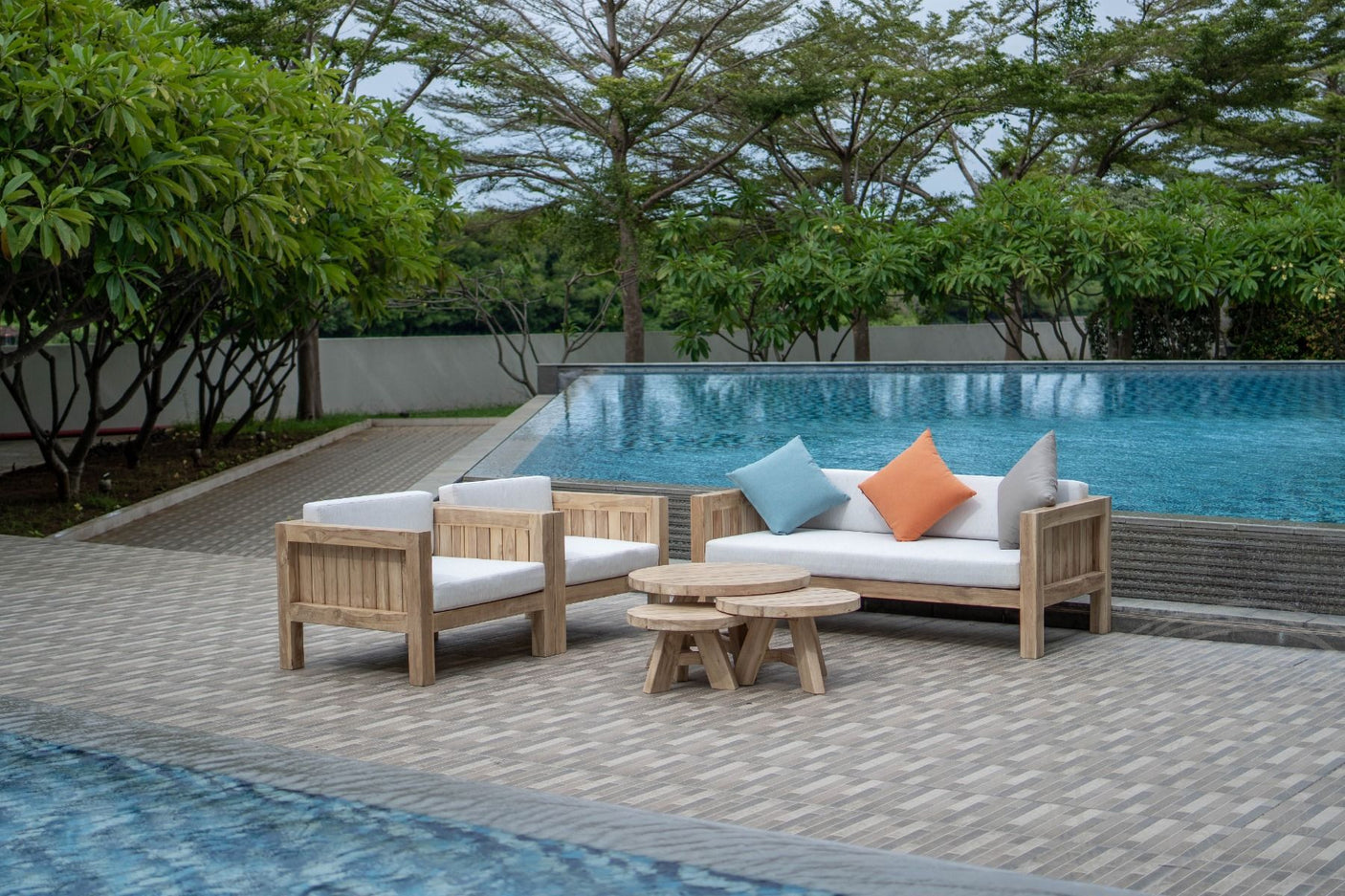 Loungeset Algarve Sessels Bank Couchtische