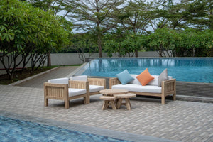 Loungeset Algarve Sessels Bank Couchtische