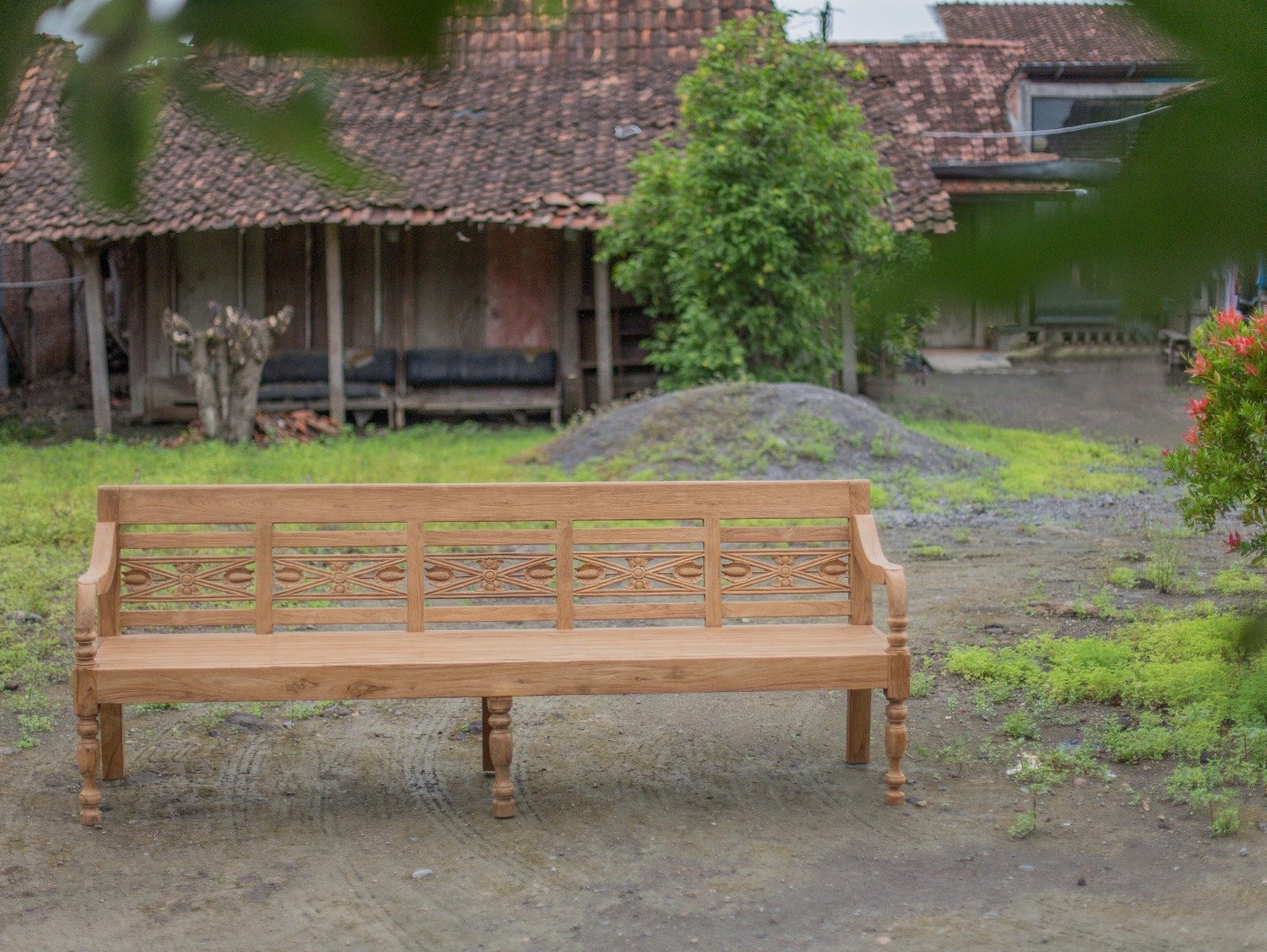 Teakholz Bahnhofsbank 240cm Exklusive