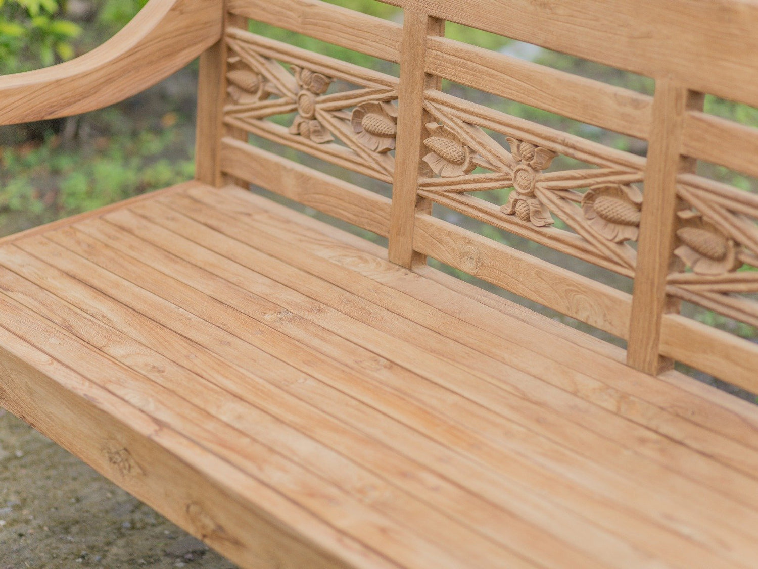 Teak stationsbank 240cm speciaal