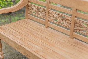 Teak stationsbank 240cm speciaal