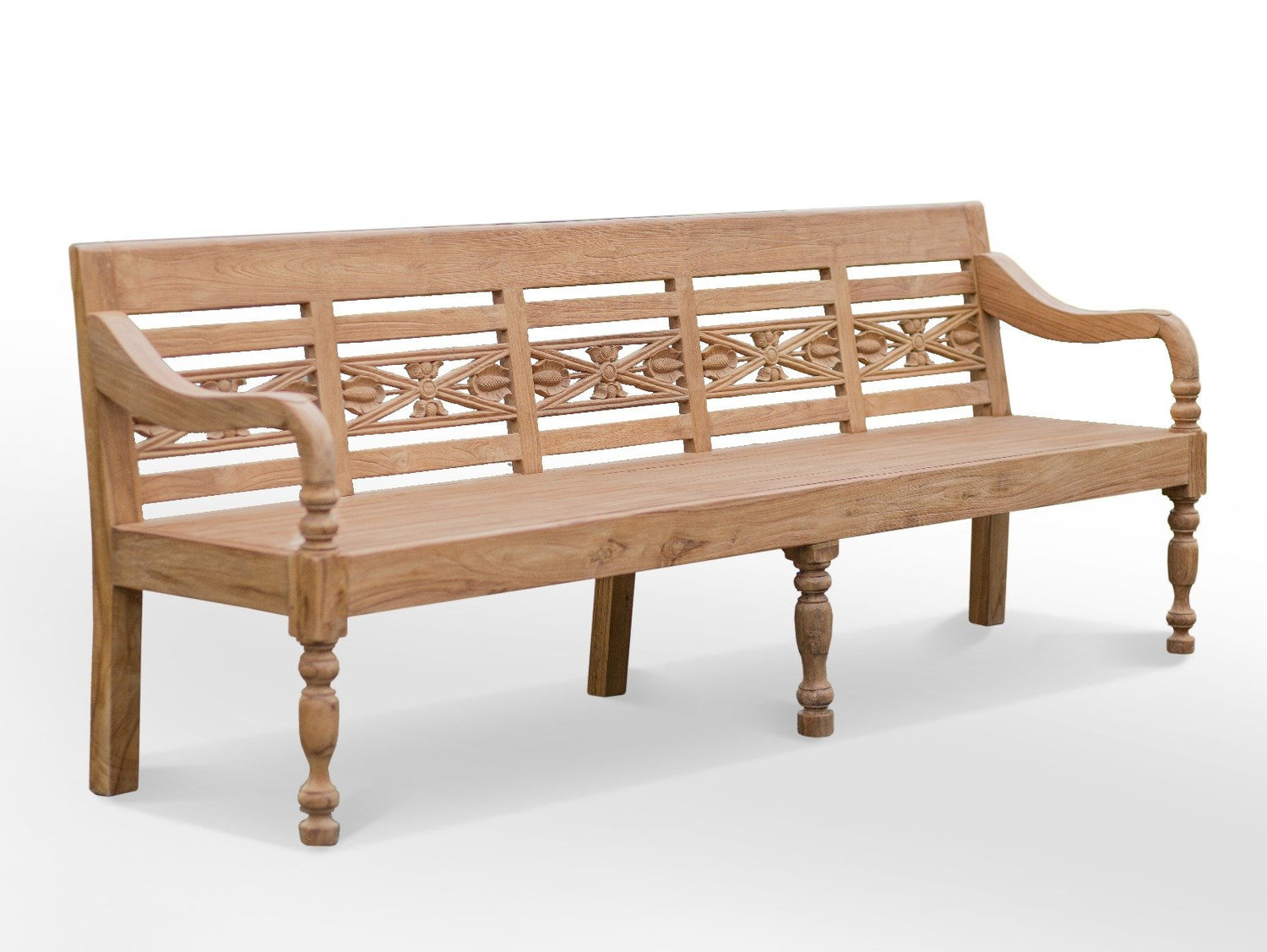 Teak stationsbank 240cm speciaal