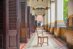 Teak round table Dingklik 160 + 8 chairs