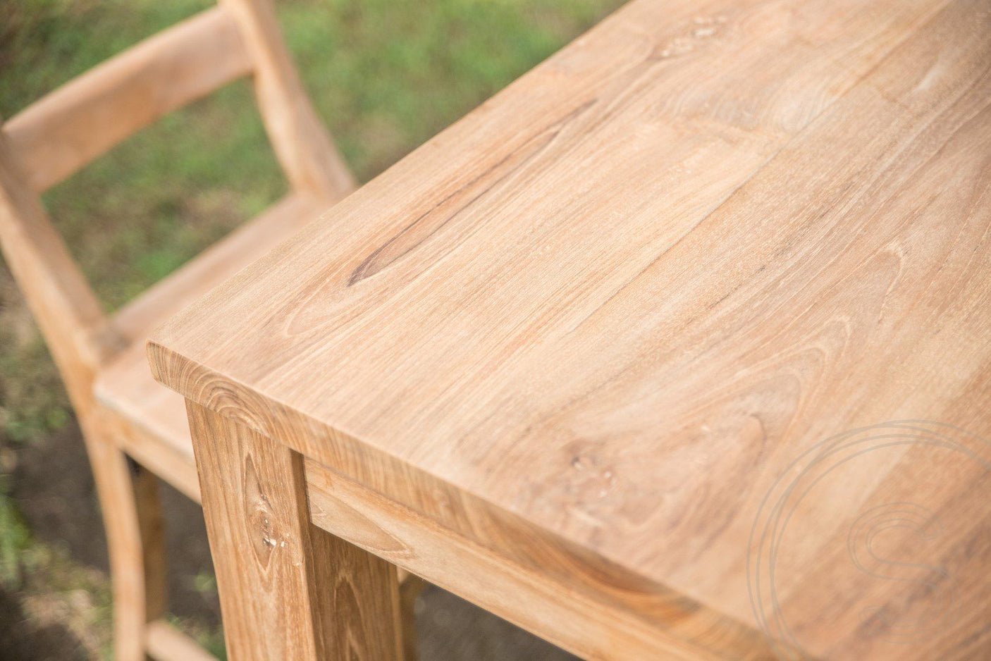 Teak Tisch 80x80 + 4 Stühle