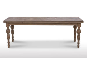 Teak Tisch Antik gedrechselte Beine