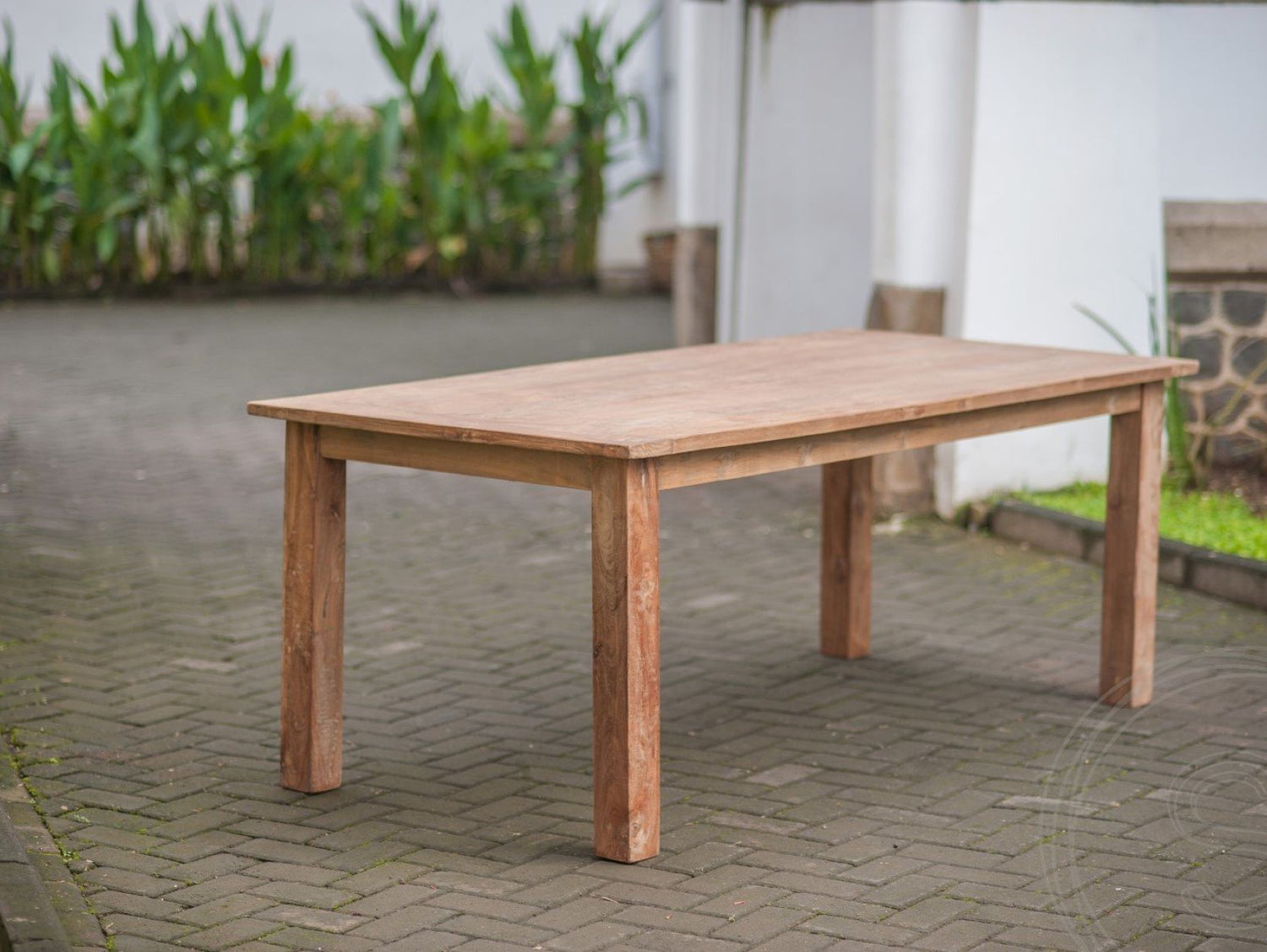 Teak Tisch Dingklik 200x100 + 8 Stühle