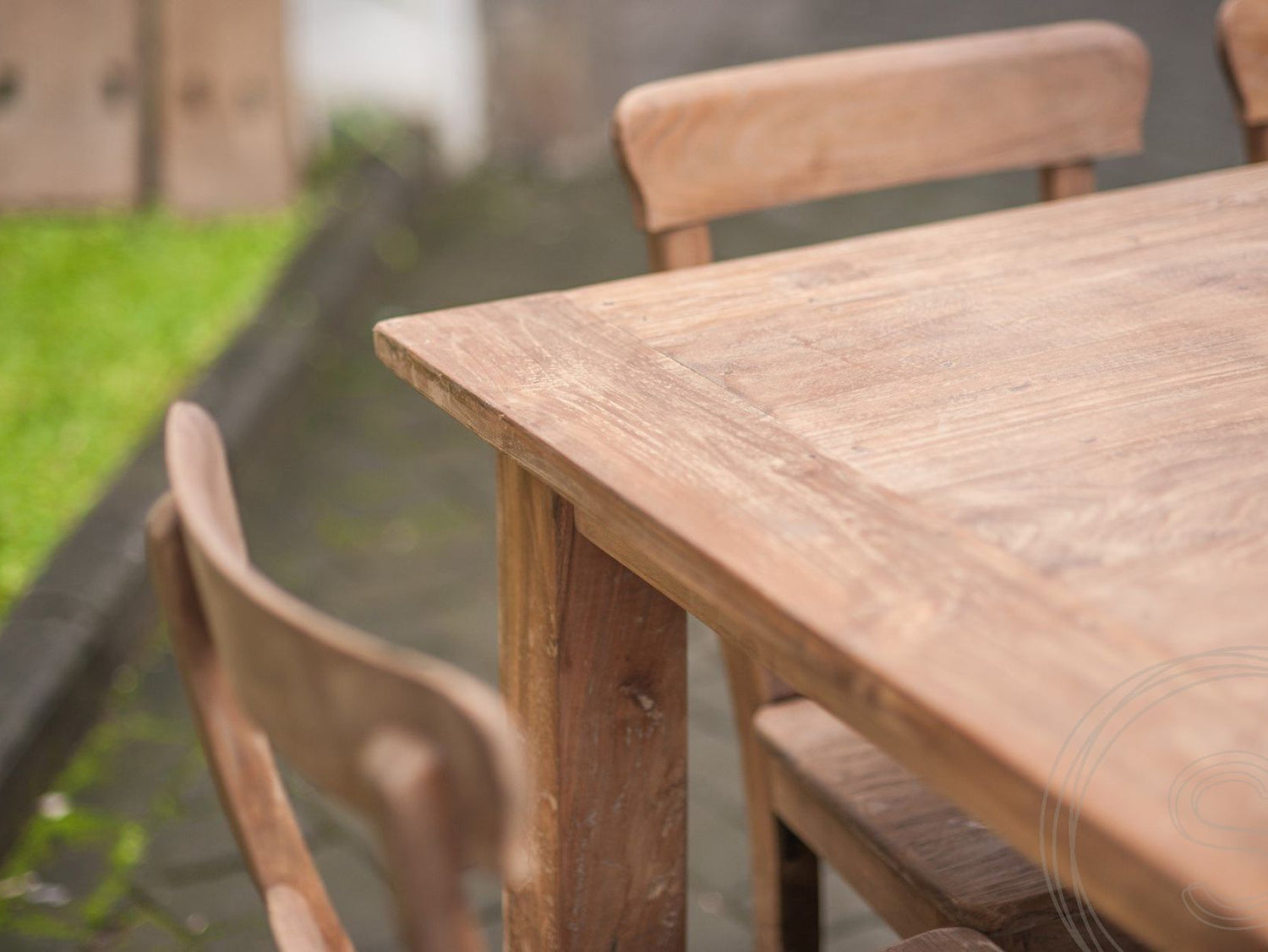 Teak Tisch Dingklik 200x100 + 8 Stühle