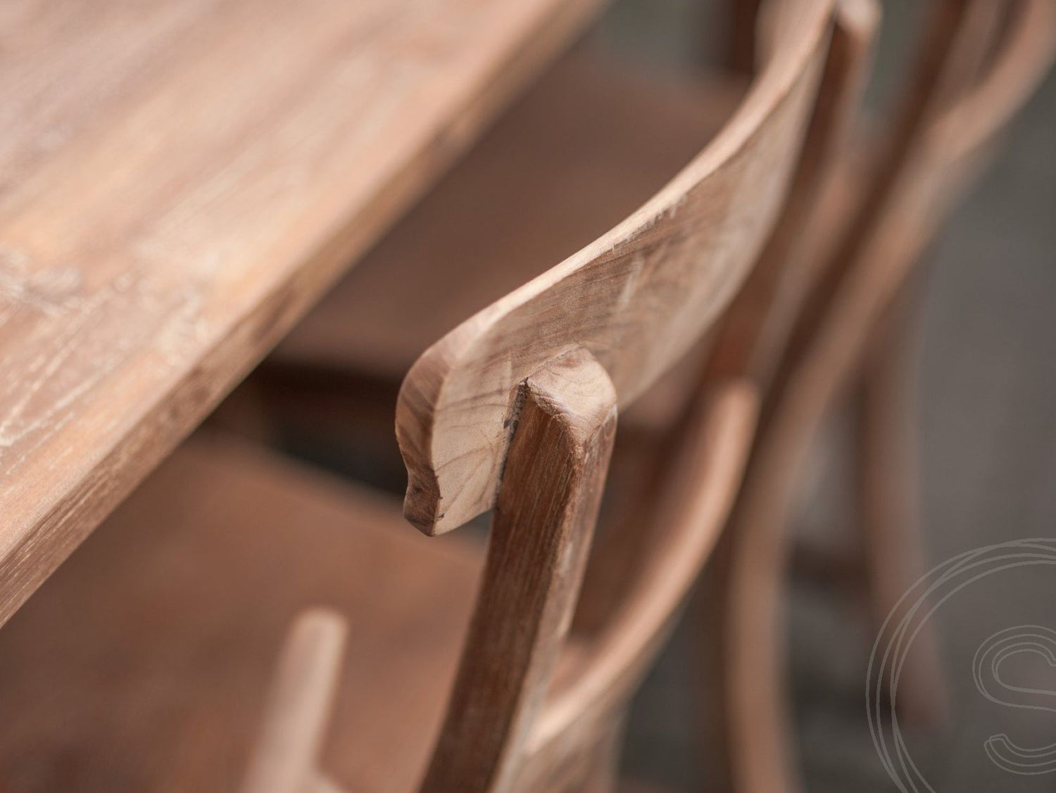 Teak Tisch Dingklik 200x100 + 8 Stühle