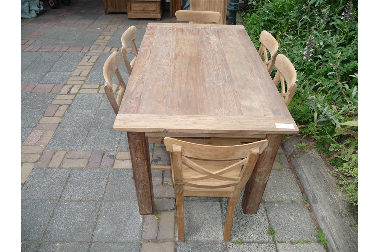 Teak Tisch Rustikal