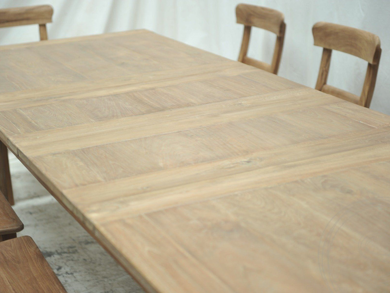 Teak Esstisch Ausziehbar 200-250-300x100 + 12 Stühle