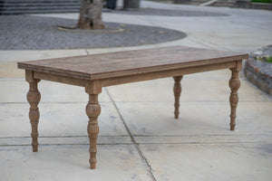 Teak Tisch Antik gedrechselte Beine