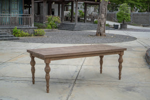 Teak Tisch Antik gedrechselte Beine