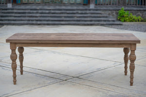 Teak Tisch Antik gedrechselte Beine