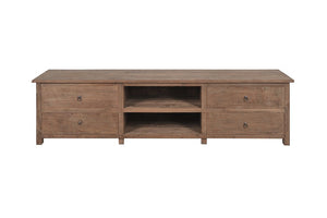 Teak TV-Anrichte Rustikal 4 Schubladen