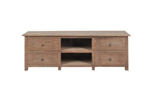 Teak TV-Anrichte Rustikal 4 Schubladen