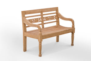 Teak Bahnhofsbank Fish