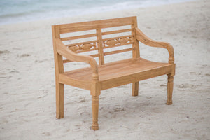 Teak Bahnhofsbank Fish