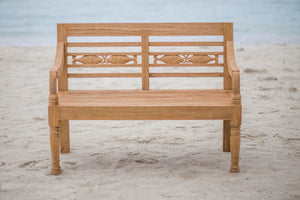 Teak Bahnhofsbank Fish