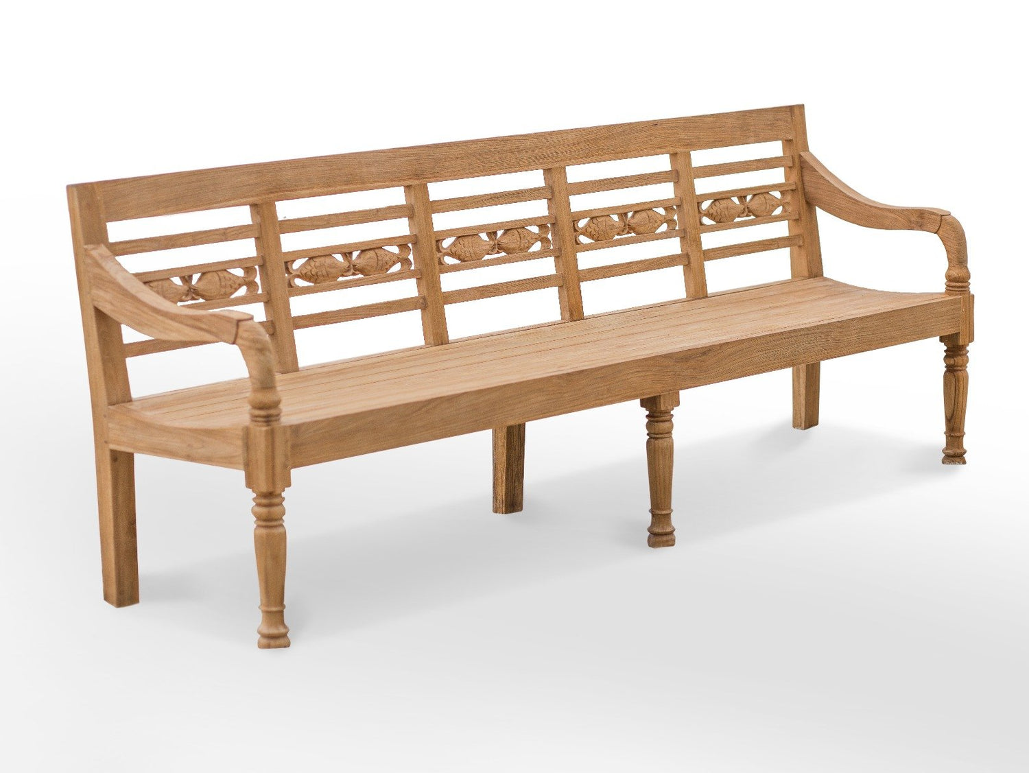 Teak Bahnhofsbank Fish