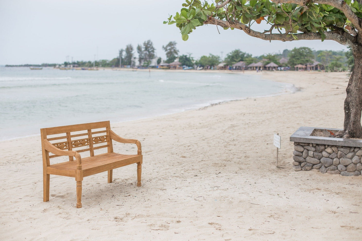 Teak Bahnhofsbank Fish