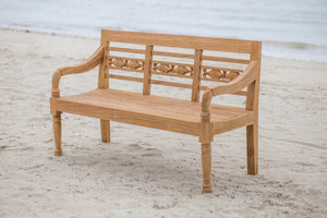 Teak Bahnhofsbank Fish