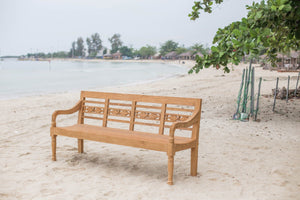 Teak Bahnhofsbank Fish