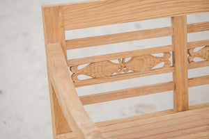 Teak Bahnhofsbank Fish