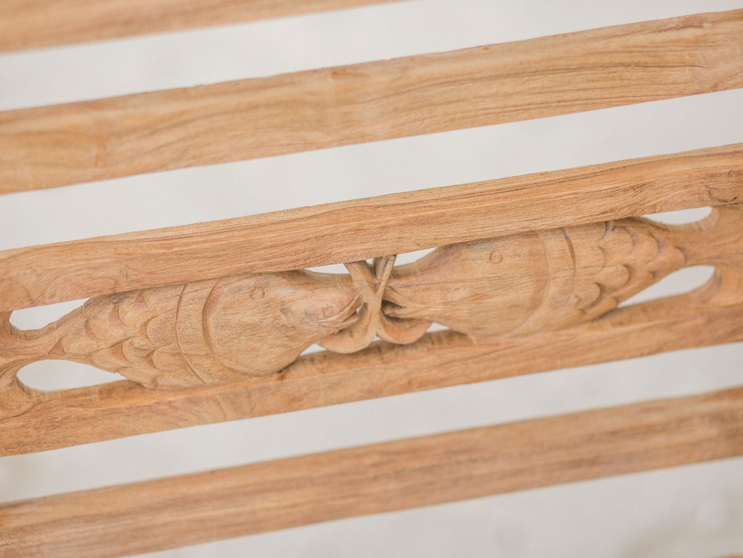 Teak Bahnhofsbank Fish