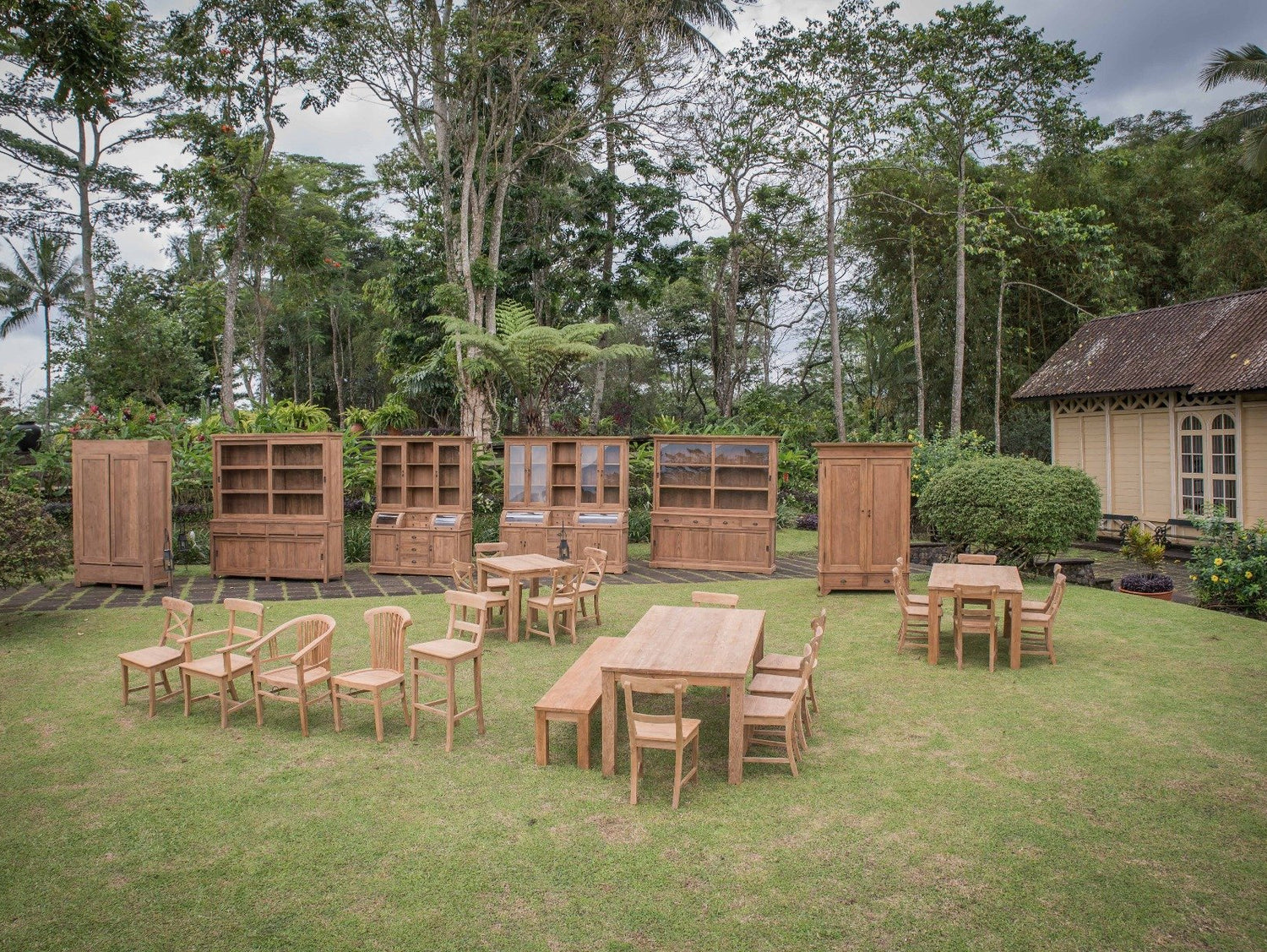 Teak Vitrineschrank Smooth