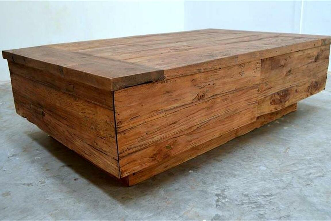 Teak Couchtisch BLOK 120cm Dingklik