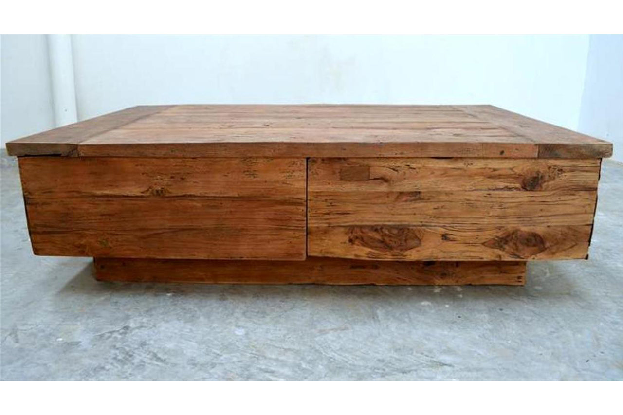 Teak Couchtisch BLOK 120cm Dingklik