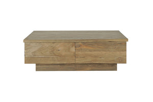 Teak Couchtisch BLOK gebürstet 120x80cm