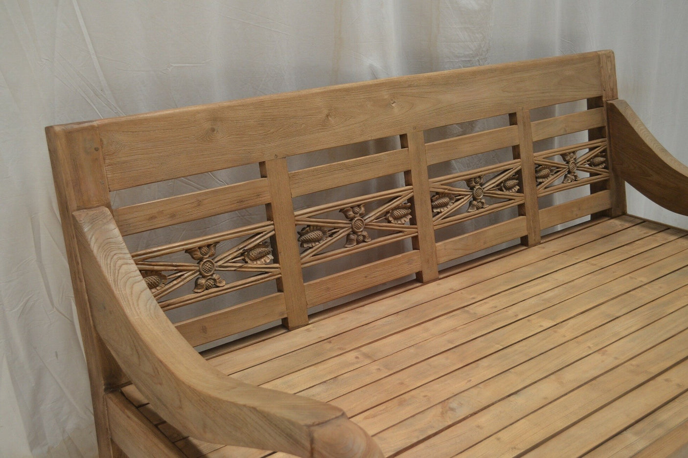 Bahnhofsbank Teak Antik XL